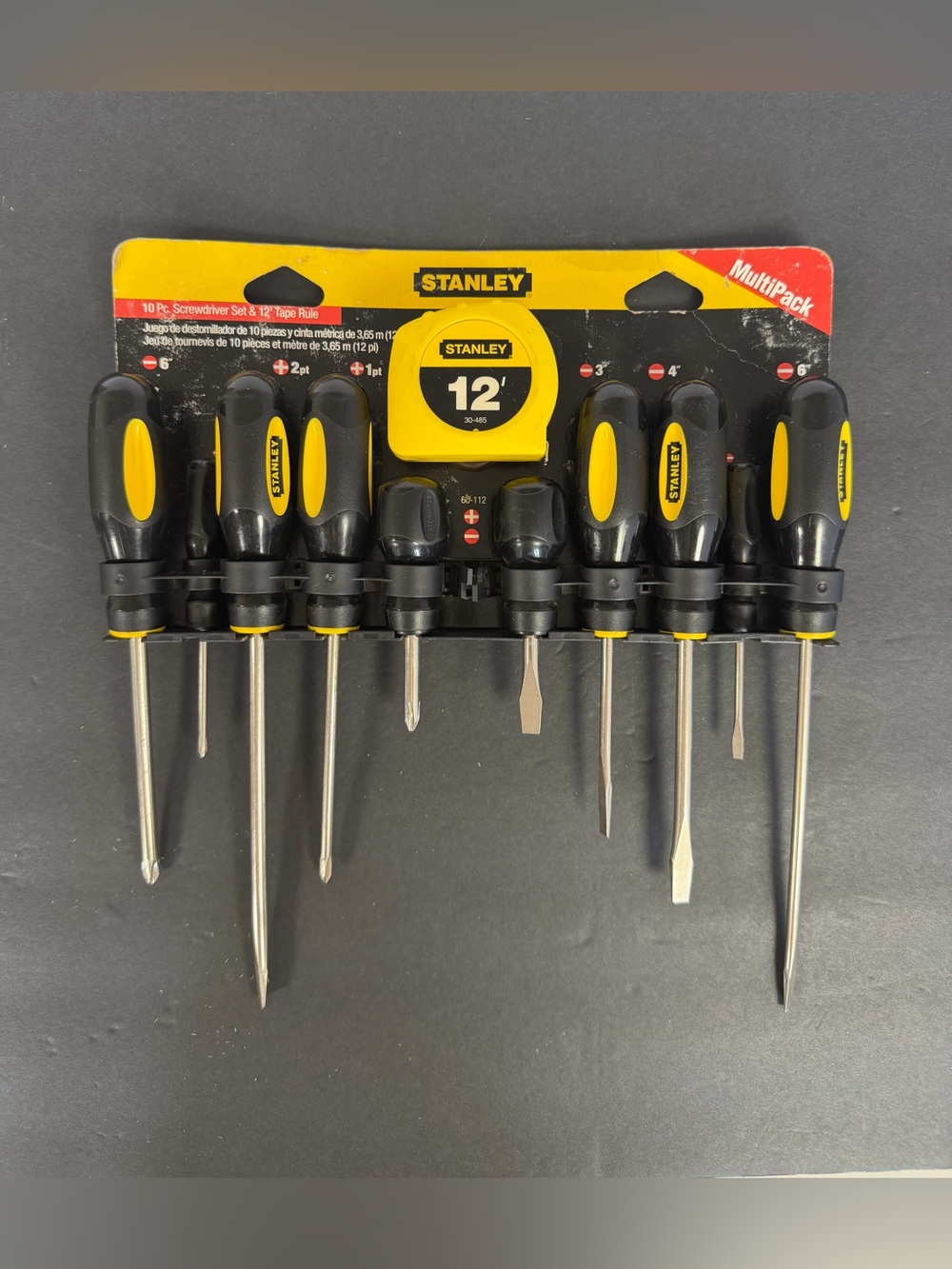 Stanley 10 Pc. Screwdriver Set & 12 Ft Tape Rule Multipack